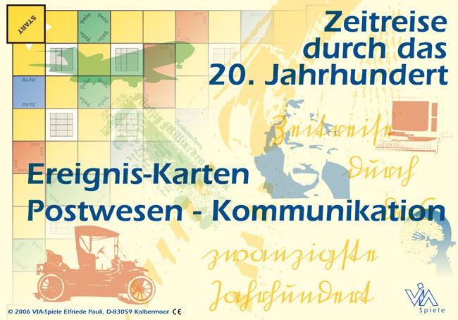 Ereignis-Karten zum Spiel 'Zeitreise durch das 20. Jahrhundert'