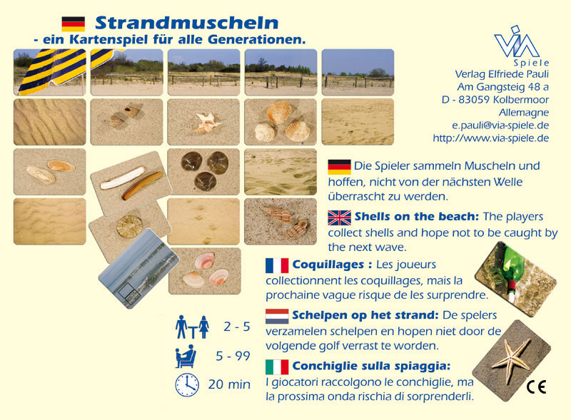 Strandmuscheln, Einlageblatt Rückseite